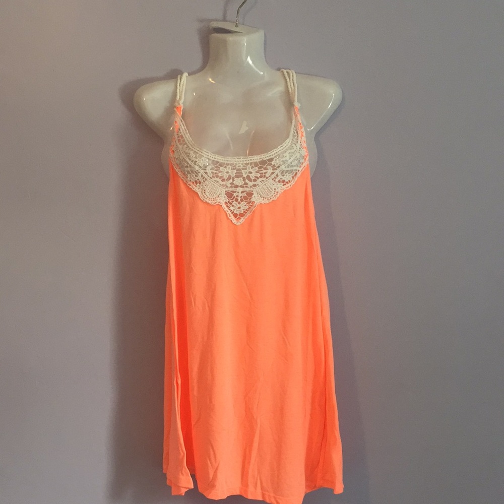 Atmosphere orange racerback beach cover up Sz small